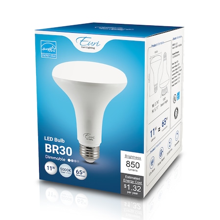 Euri Lighting LED BR30 65W Dim ES EB30-11W3050e